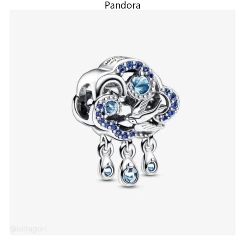 NEW pandora wear the clouds and the swallows Charm